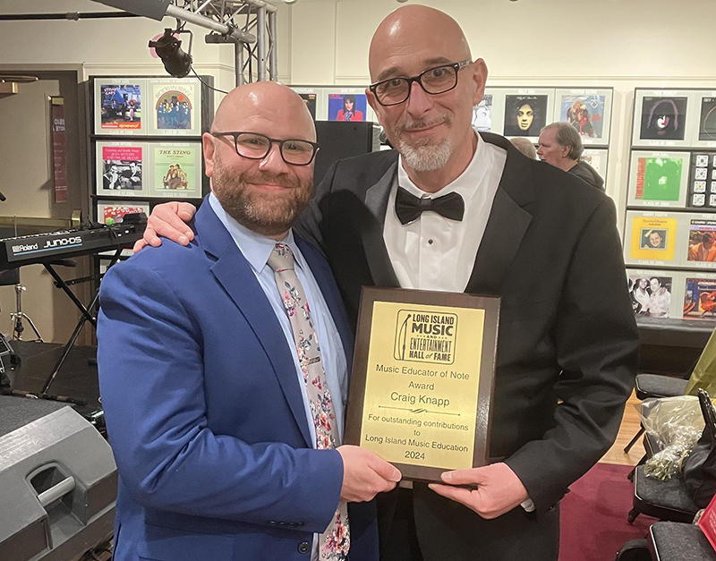 Long Island Music and Entertainment Hall of Fame Honors 2024 ‘Educator of Note’ Craig Knapp